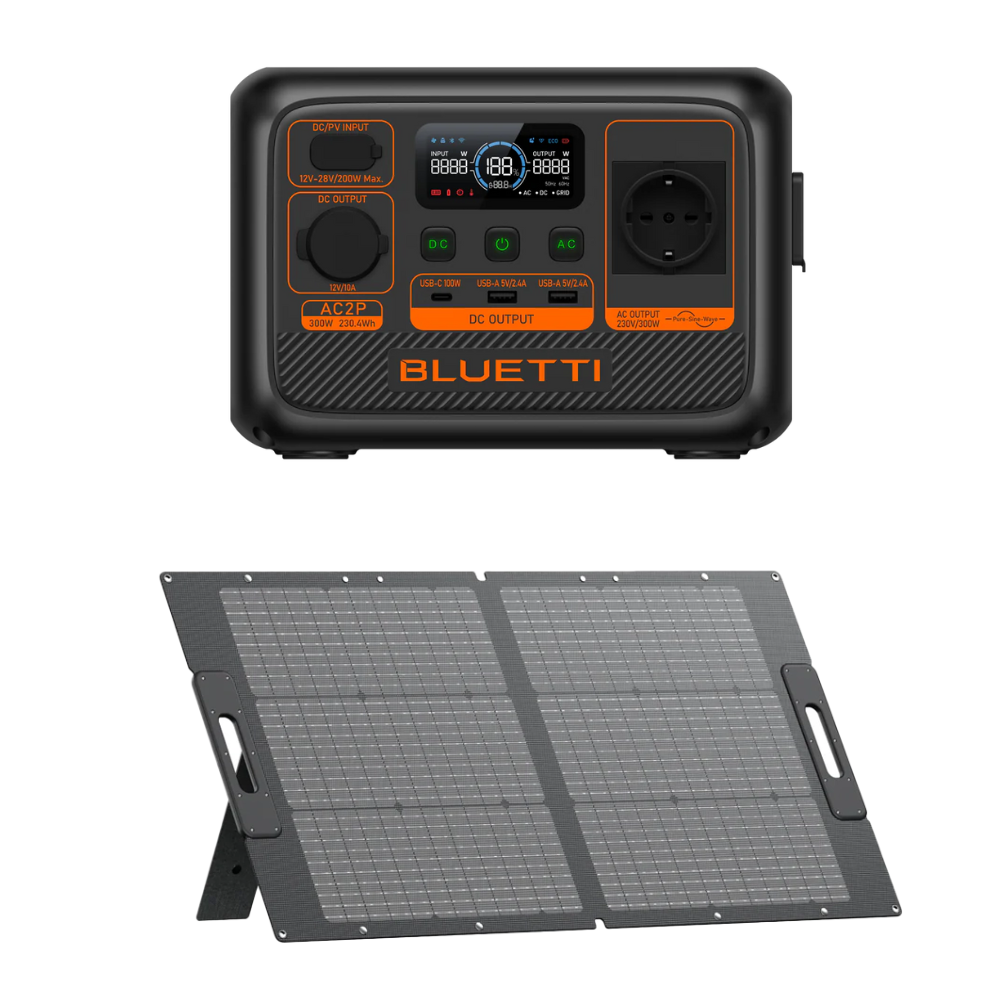 Pachet BLUETTI - Statie AC2P + Panou Solar PV100