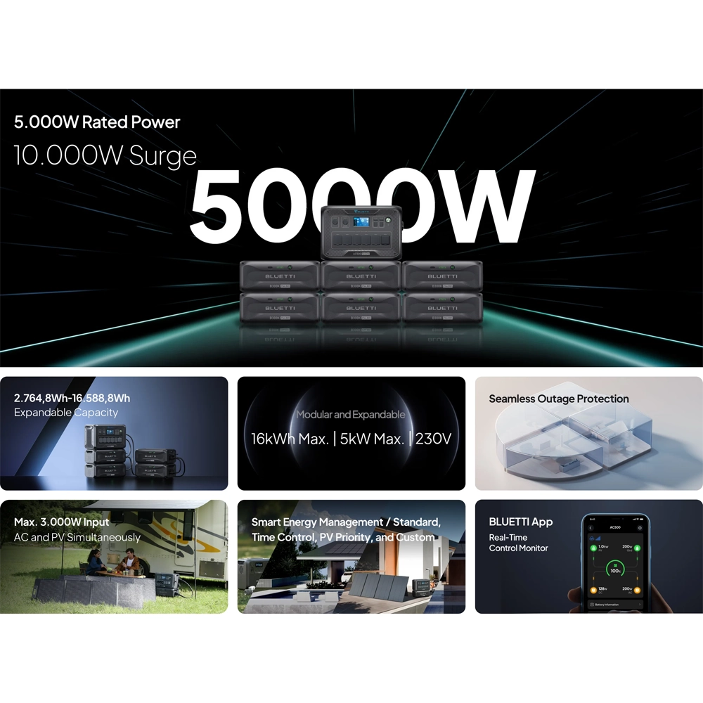 Invertor modular AC500 BLUETTI 5000W thumbnail 7