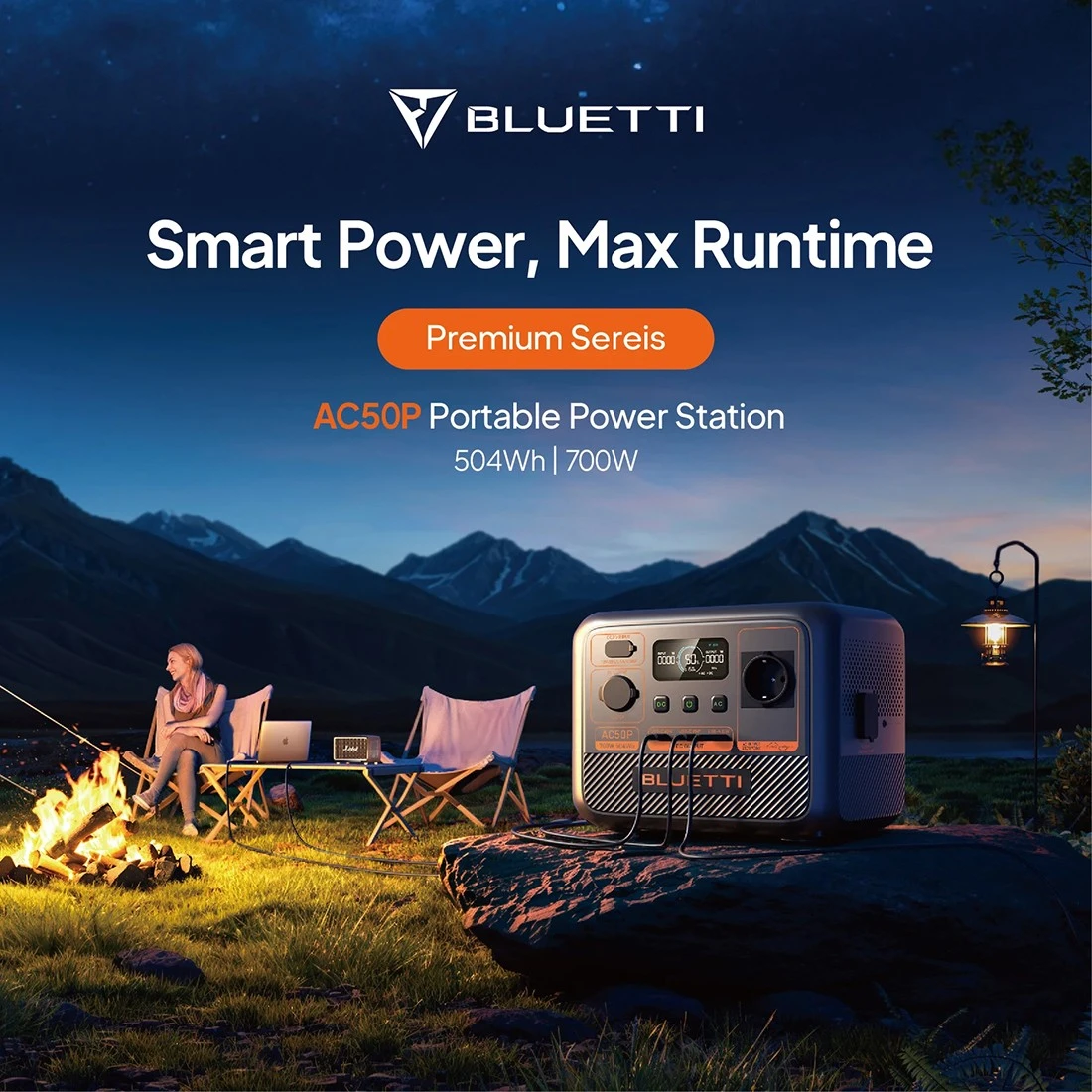 Statie de energie portabila BLUETTI AC50P 700W 504Wh - power station thumbnail 4