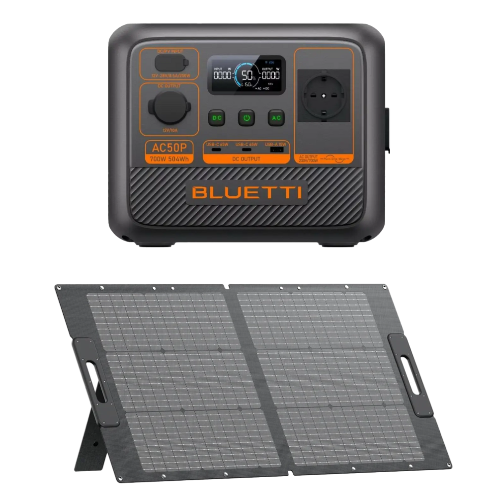 Pachet BLUETTI - Statie AC50P + Panou Solar PV100