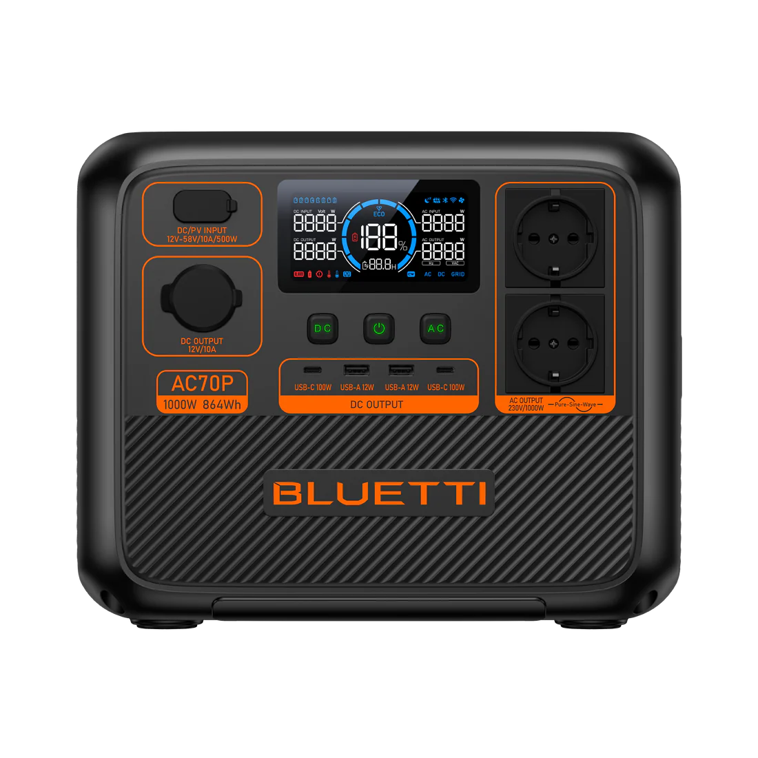 Statie de energie portabila BLUETTI AC70P 1000W 864Wh - power station thumbnail 2