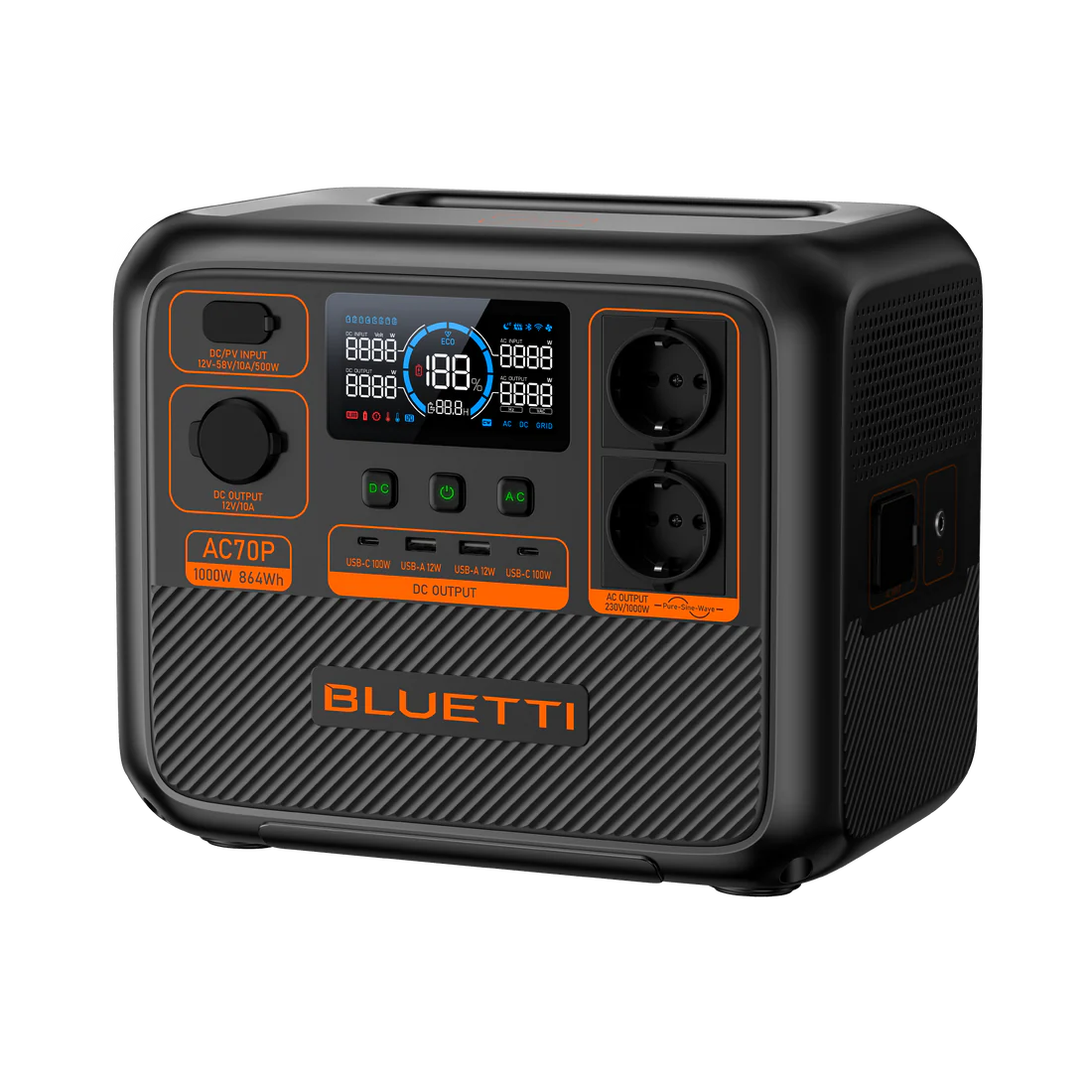 Pachet BLUETTI - Statie AC70P + Panou Solar PV350