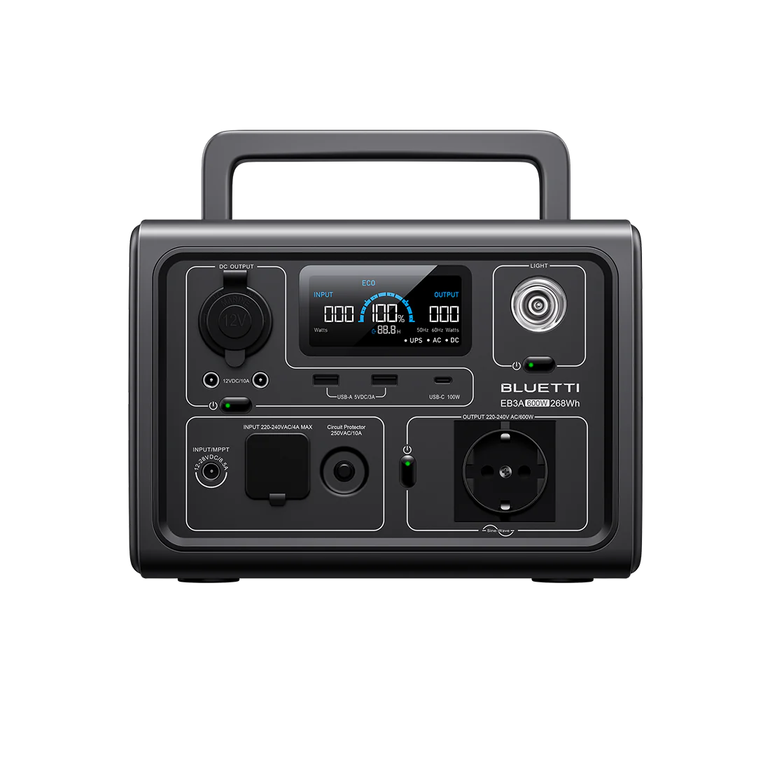Statie de energie portabila BLUETTI EB3A 600W 268Wh - power station