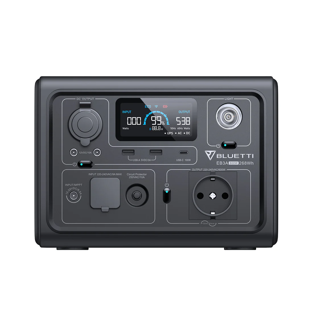 Statie de energie portabila BLUETTI EB3A 600W 268Wh - power station thumbnail 2