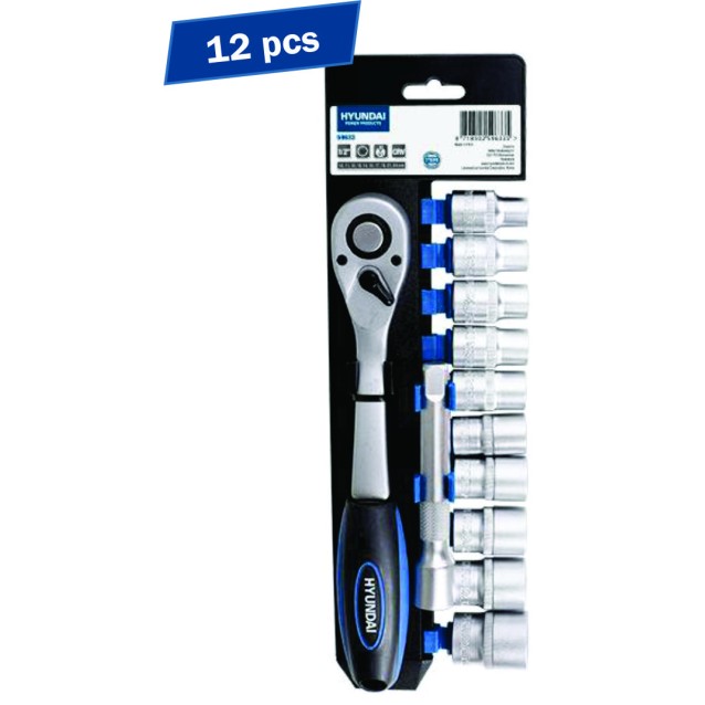 Set 12 chei clichet tubulare 1/2 Hyundai HY-59633