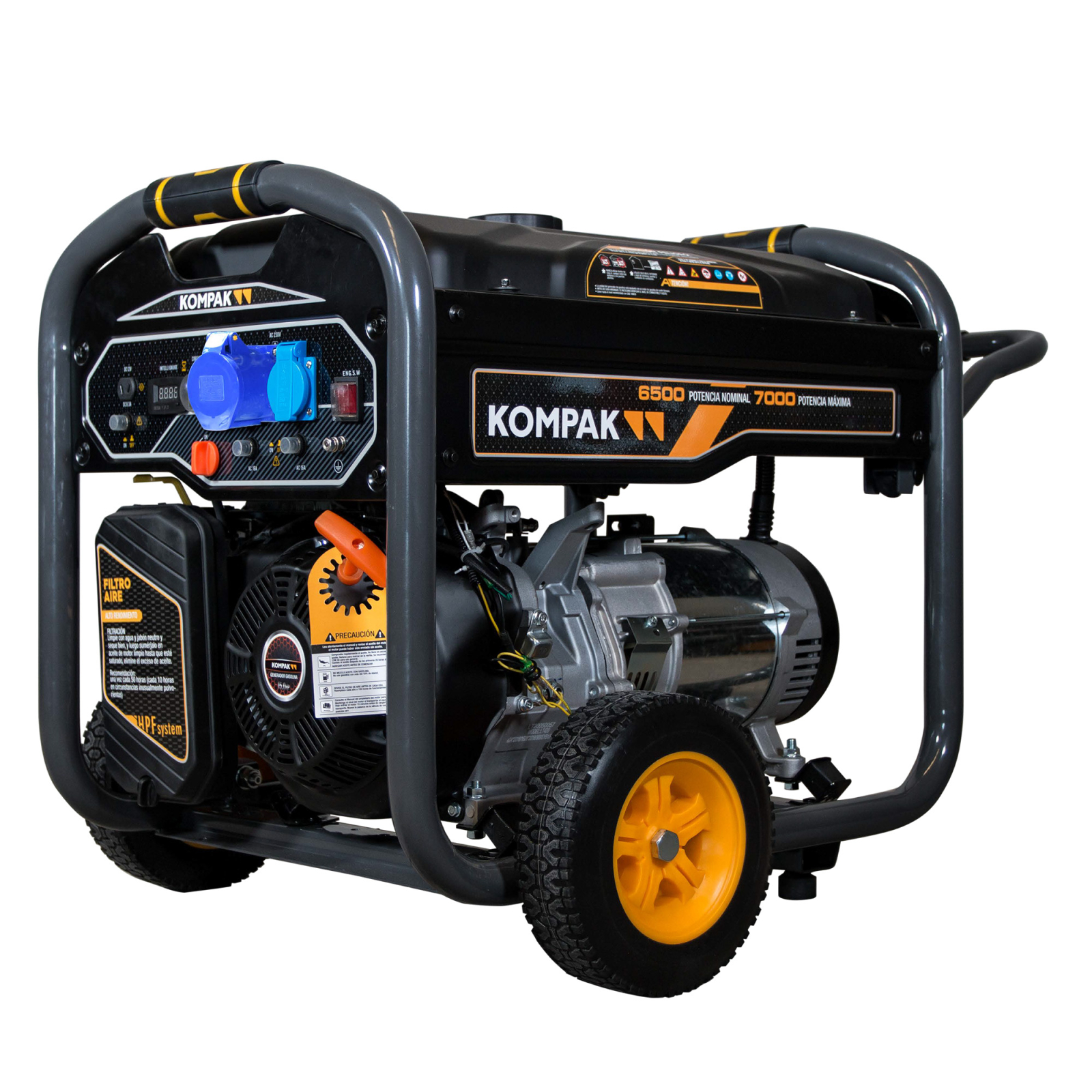 Generator de curent monofazat KOMPAK K6000, 230V, 7.0 kW max, AVR, alternator cupru