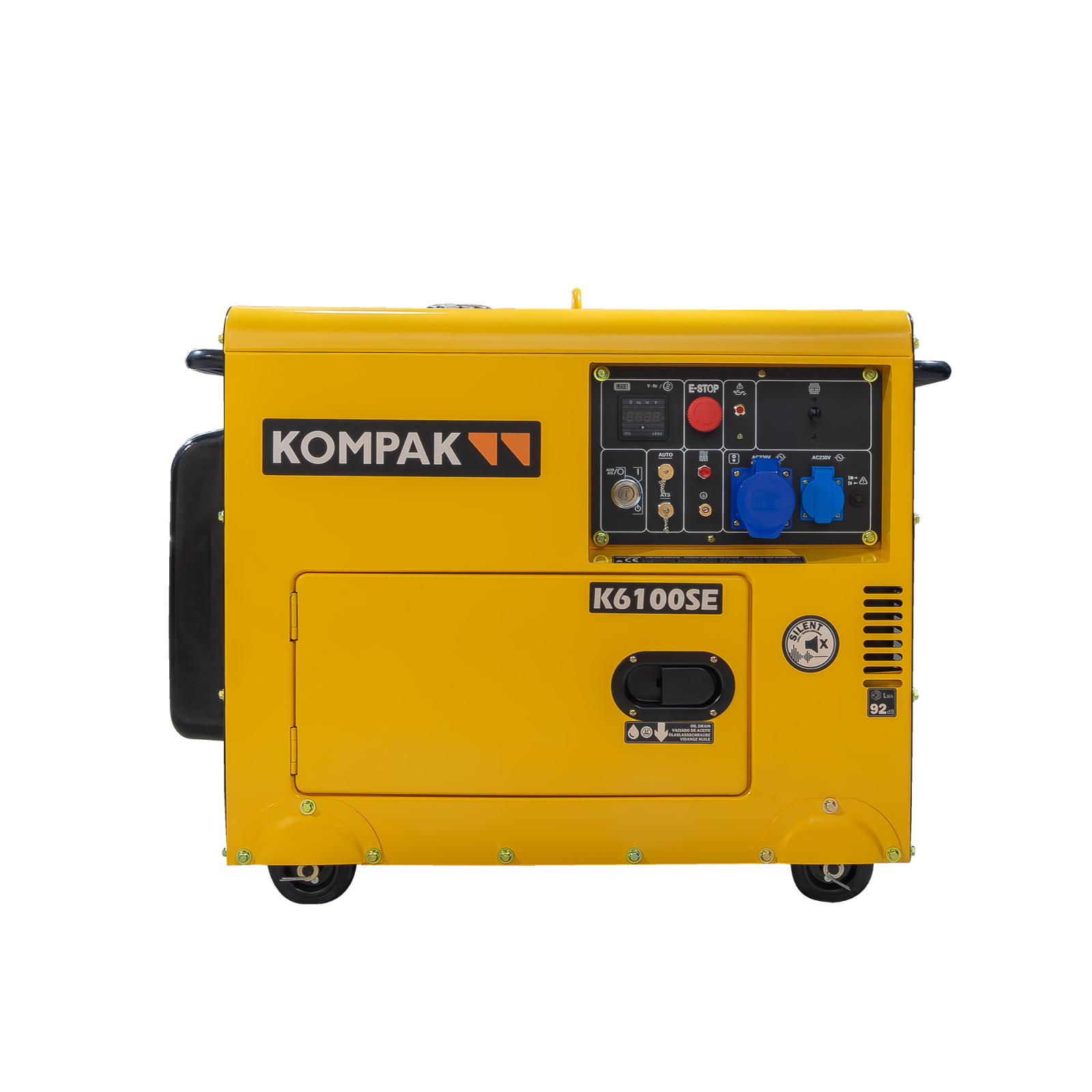 Generator Diesel insonorizat KOMPAK K6100SE, 230V, putere maxima 5.3 KW thumbnail 2