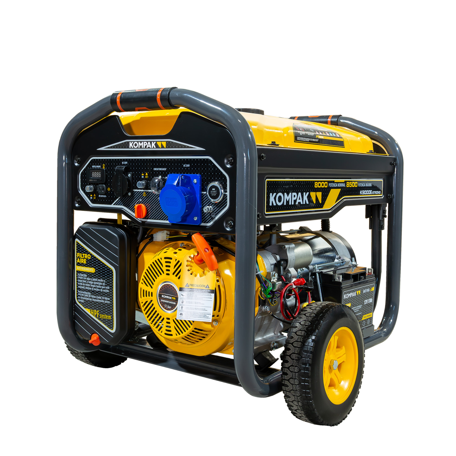 Generator de curent monofazat KOMPAK K9000E, 230V, 8.3 kW max, AVR, alternator cupru