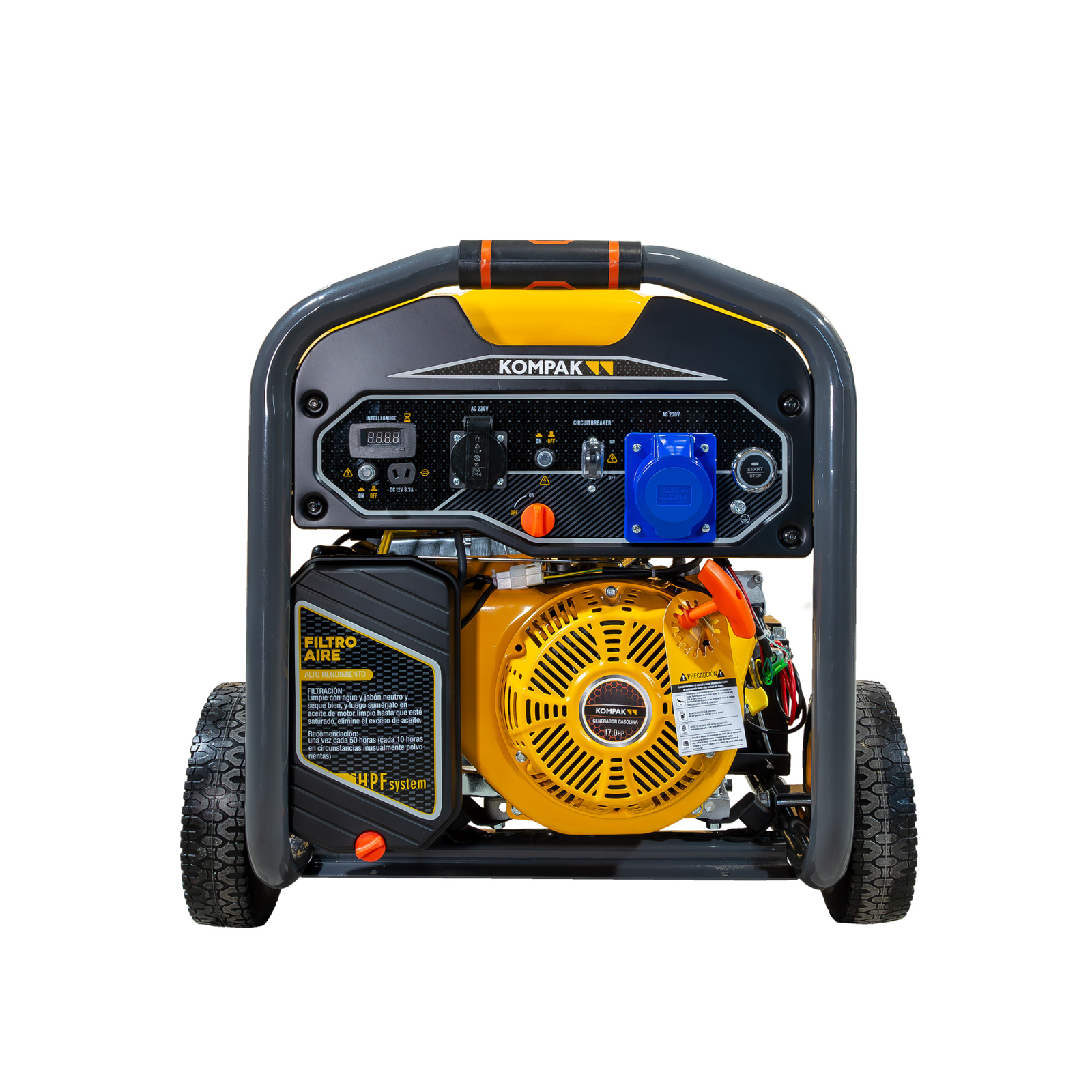 Generator de curent monofazat KOMPAK K9000E, 230V, 8.3 kW max, AVR, alternator cupru thumbnail 2