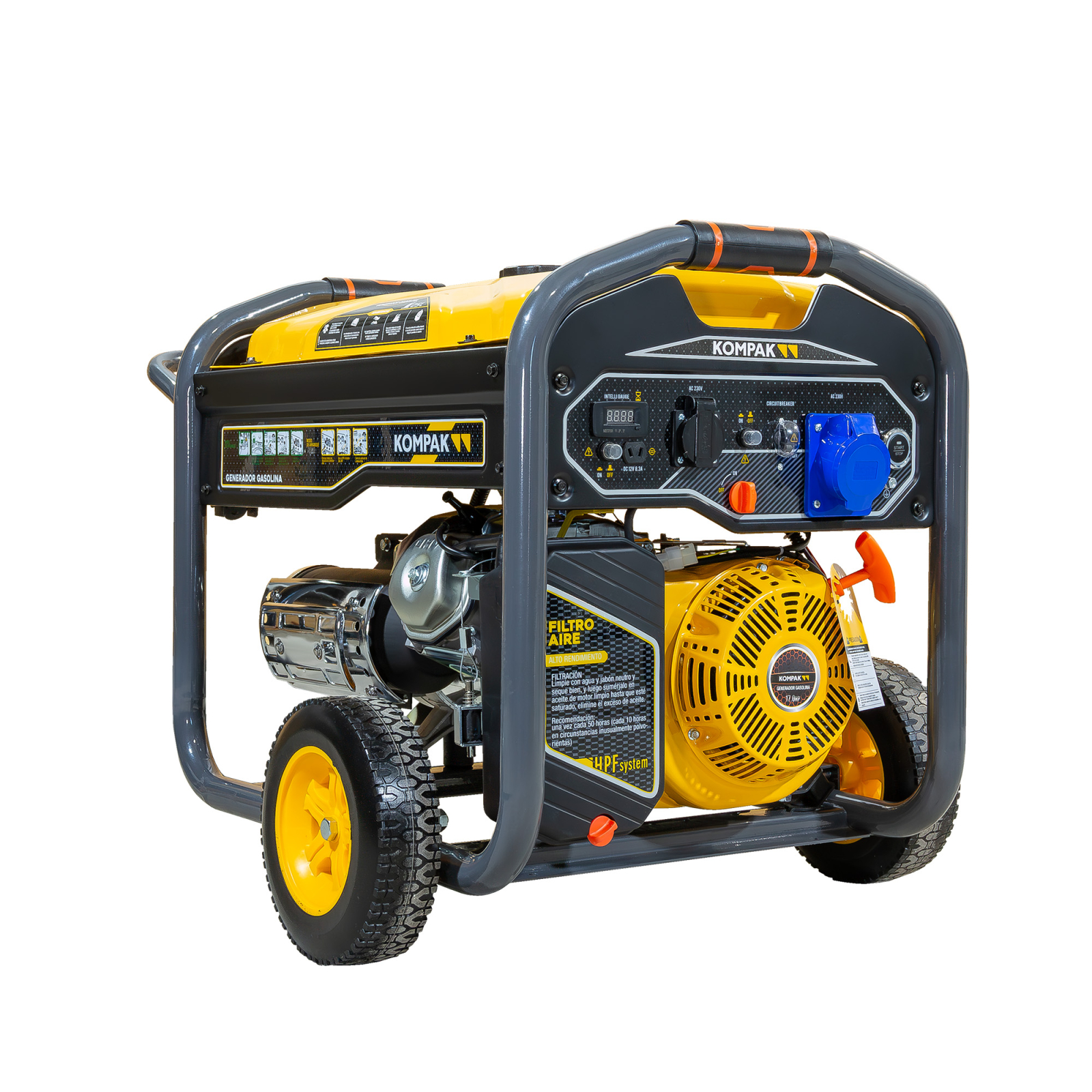 Generator de curent monofazat KOMPAK K9000E, 230V, 8.3 kW max, AVR, alternator cupru thumbnail 3