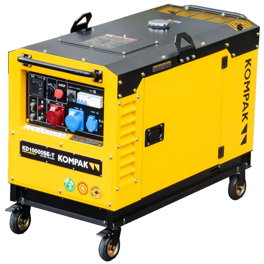 Generator diesel trifazat KOMPAK KD10000SE-T Full Power, 400 230V, 10.6 kVA, insonorizat