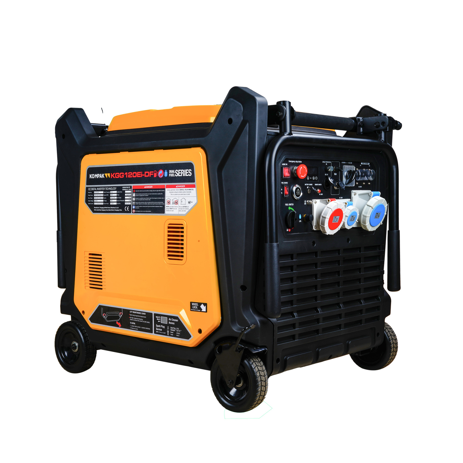 Generator inverter insonorizat KOMPAK KGG120Ei-DF Full Power, 13 kW, benzina GPL, 230 400V