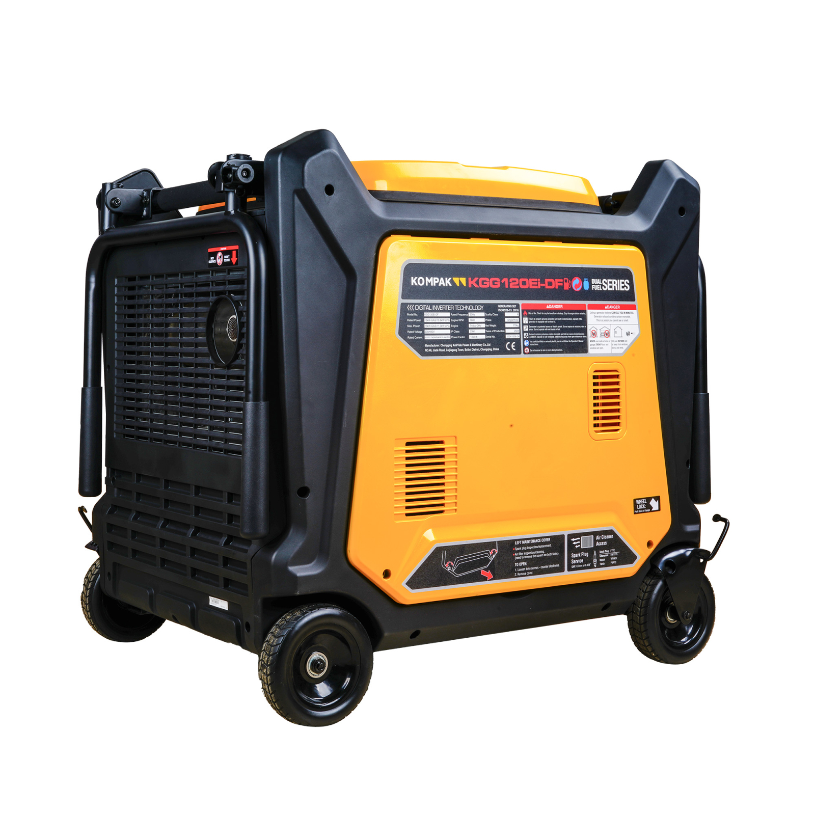 Generator inverter insonorizat KOMPAK KGG120Ei-DF Full Power, 13 kW, benzina GPL, 230 400V thumbnail 3
